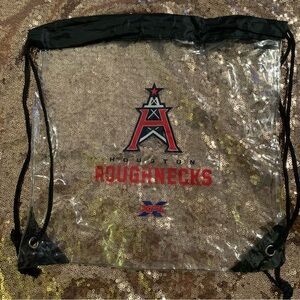 Houston Roughnecks Clear Drawstring Backpack